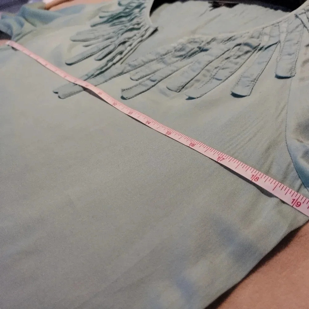 TALBOTS Petite Small Mint / Seafoam Green Blouse - Picture 11 of 13
